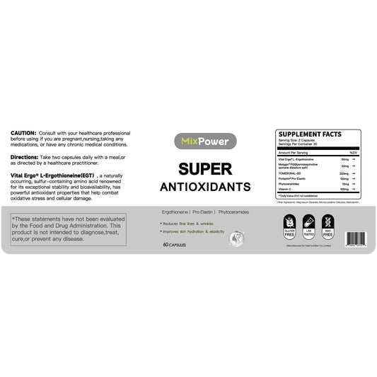 Close-up of MixPower L-Ergothioneine capsules for easy daily intake