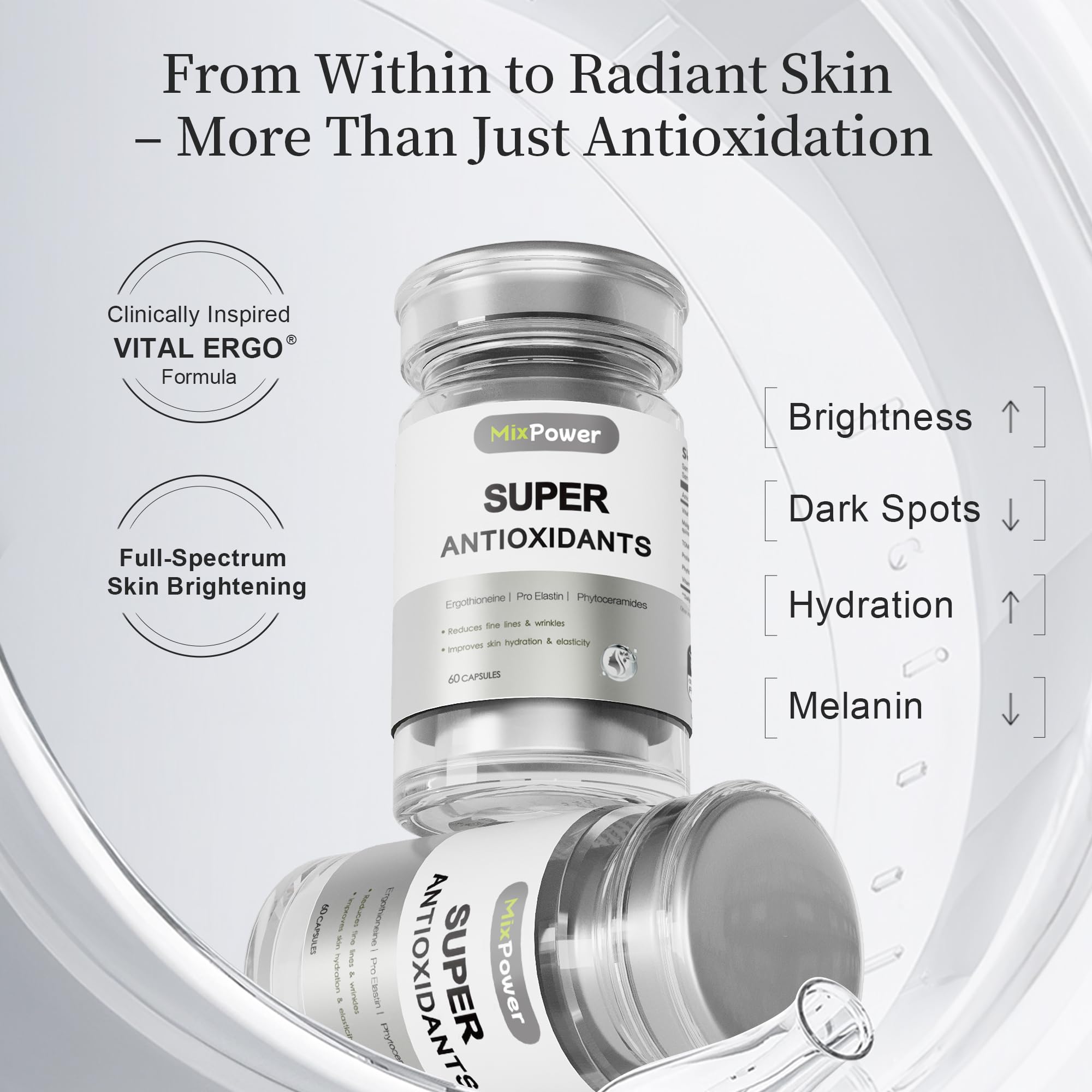 Skin texture close-up suggesting potential radiance from MixPower