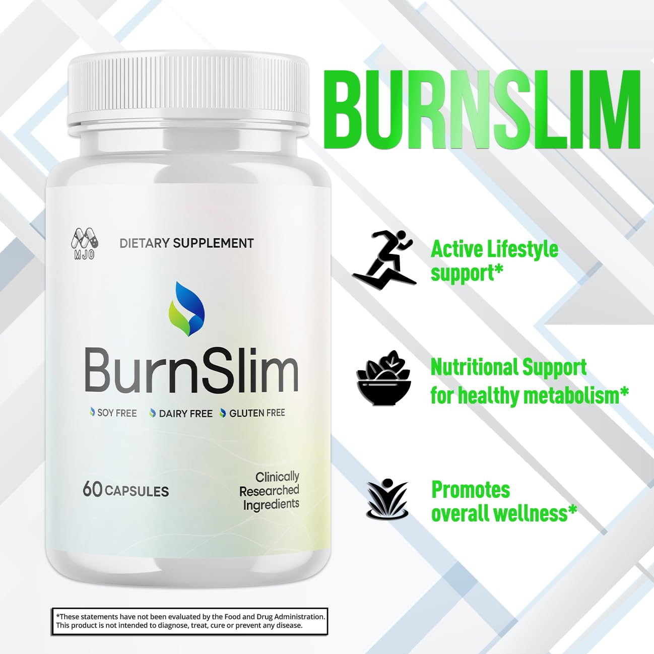 MJO Burnslim pour in glass showing easy daily intake