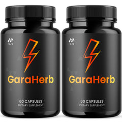 MJO GaraHerb capsules bottle front highlighting all-natural wellness features for daily vitality.