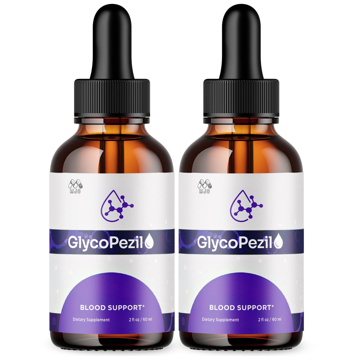 MJO Glycopezil Drops bottle front for daily wellness support