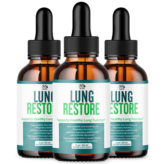 MJO Lung Restore Drops bottle showing premium formula for daily lung wellness support