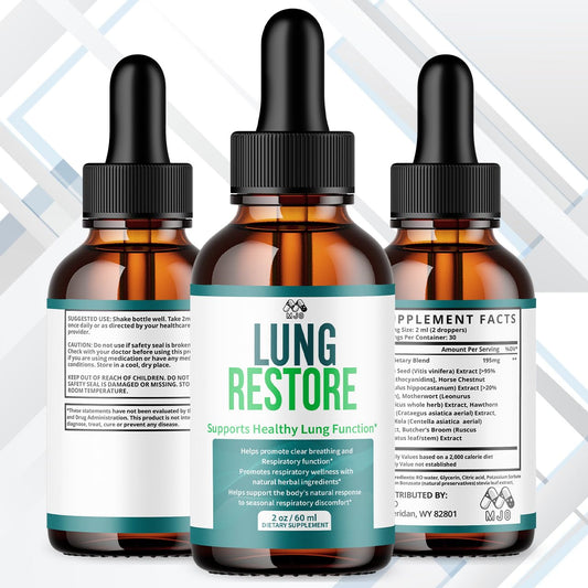 MJO Lung Restore Drops dropper for precise dosing and convenient use