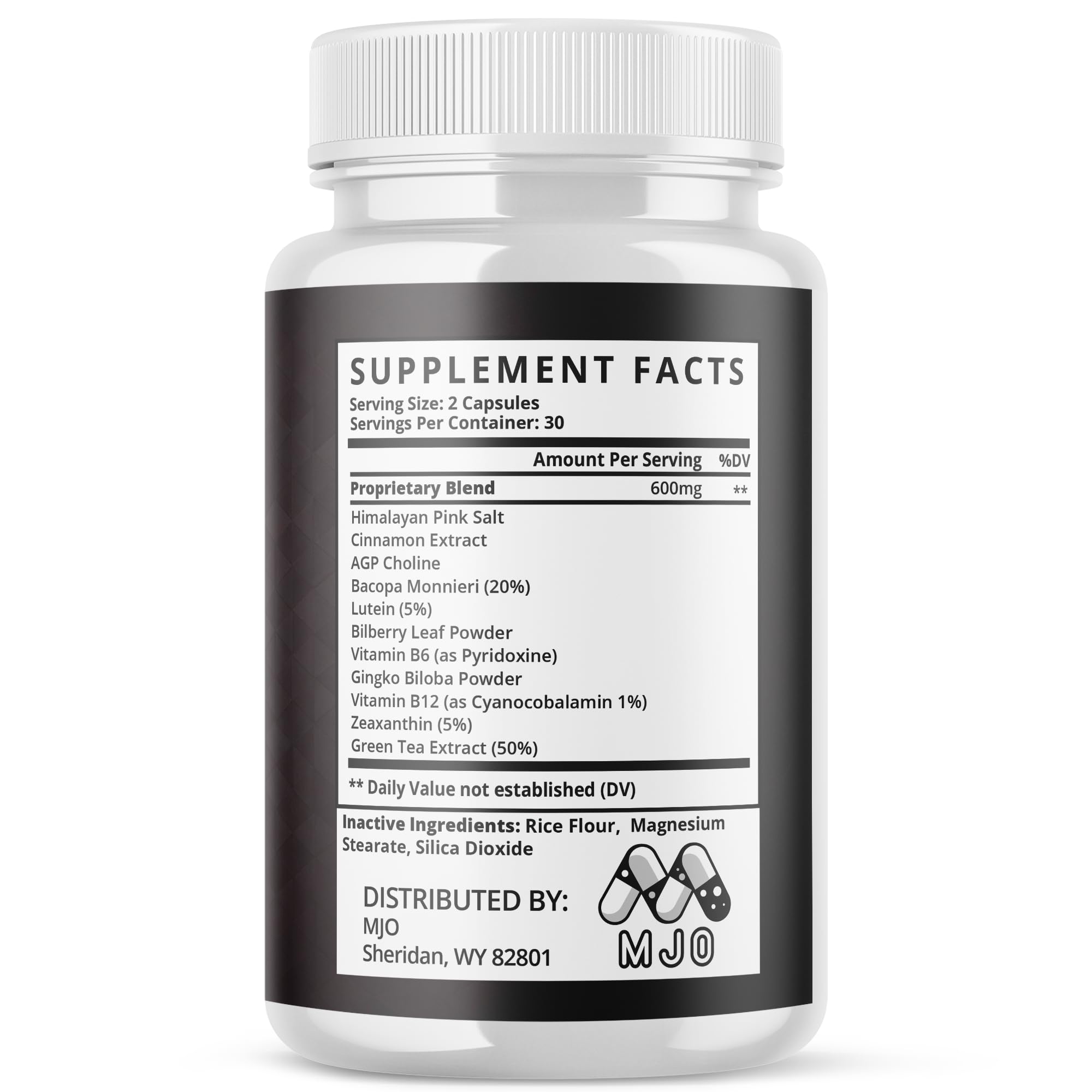 MJO Mahgryn capsules bottle pour demonstrates easy daily use