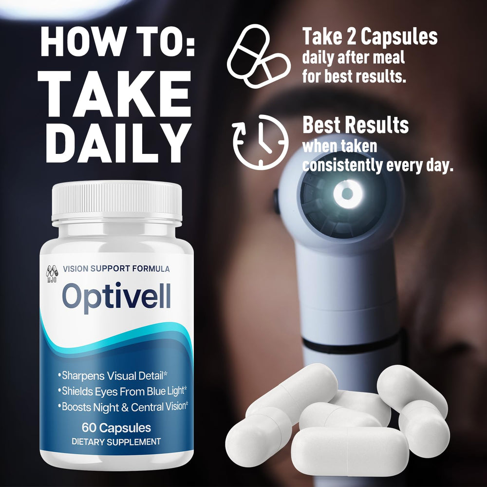 MJO Optivell Eye Capsules bottle-open in daily routine setting