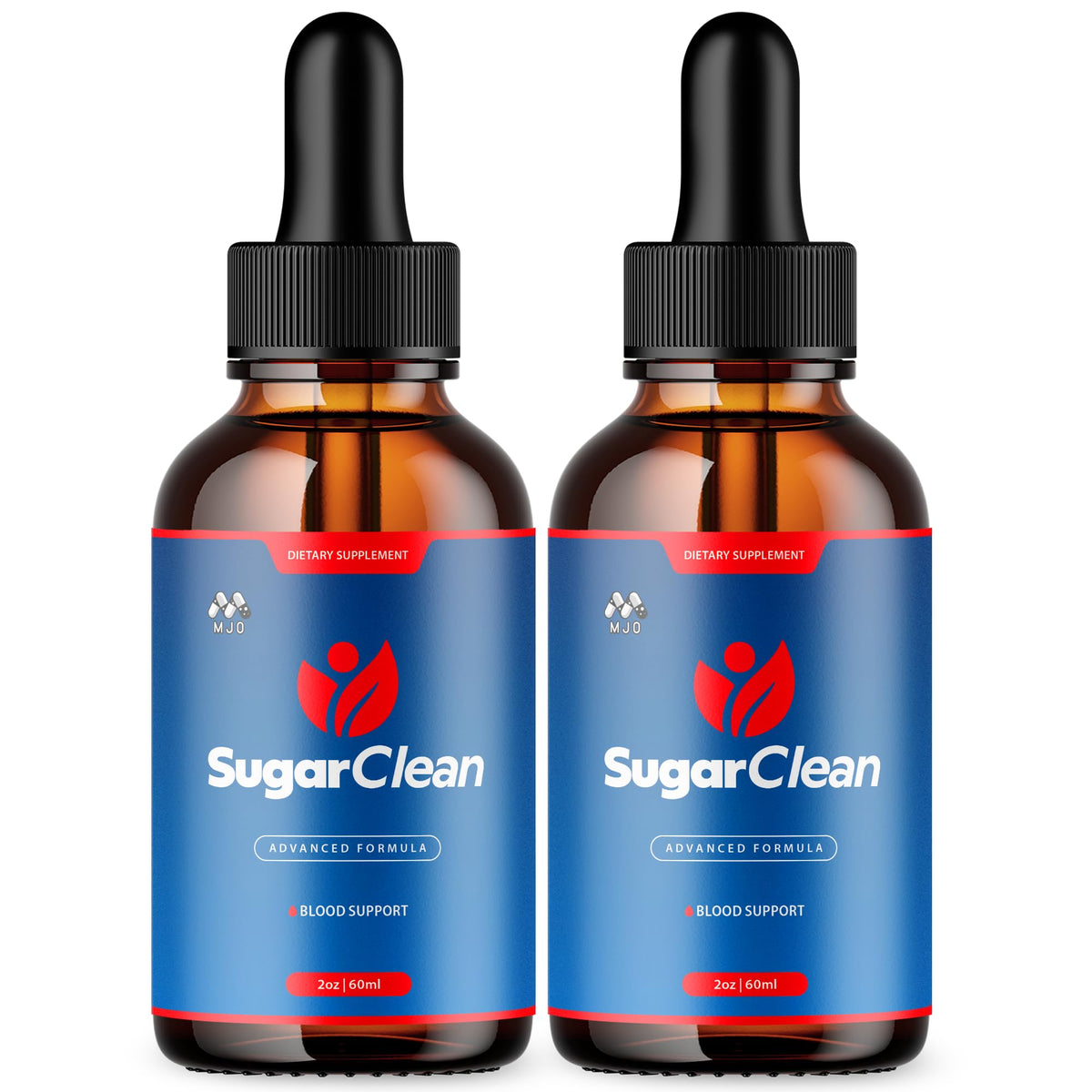 MJO Sugar Clean Drops bottle front view for easy daily wellness support