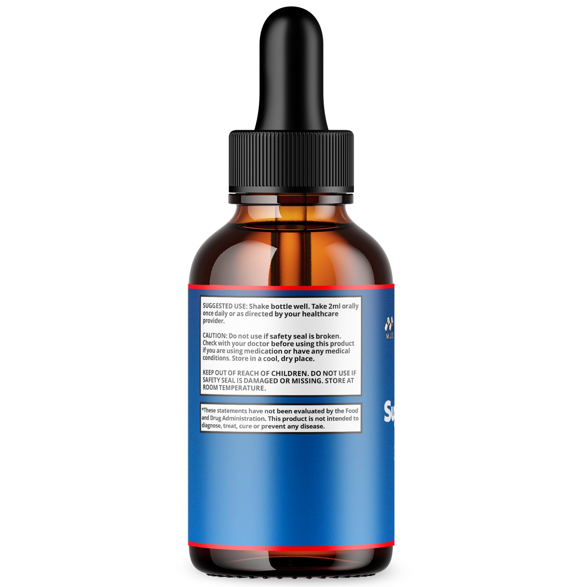 MJO Sugar Clean Drops nutrition panel image showcasing natural formula