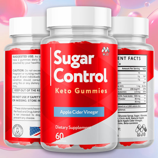 MJO SugarControl Apple Cider Vinegar Gummies bottle, supporting daily wellness.