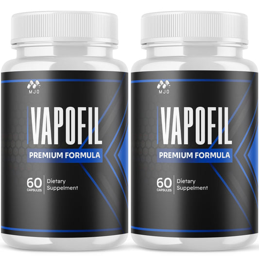 MJO Vapofil Capsules two-pack front packaging for daily wellness.