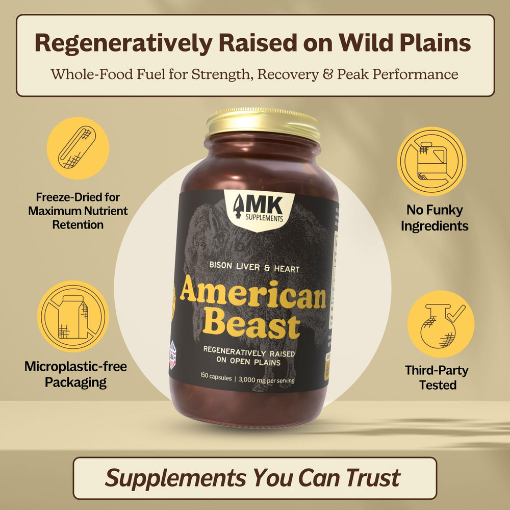 MK Supplements American Beast freeze-dried organs close-up, nutrient-dense texture