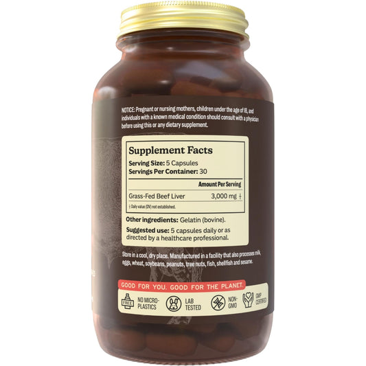 MK Supplements freeze-dried beef liver powder jar emphasizes pure nutrient density