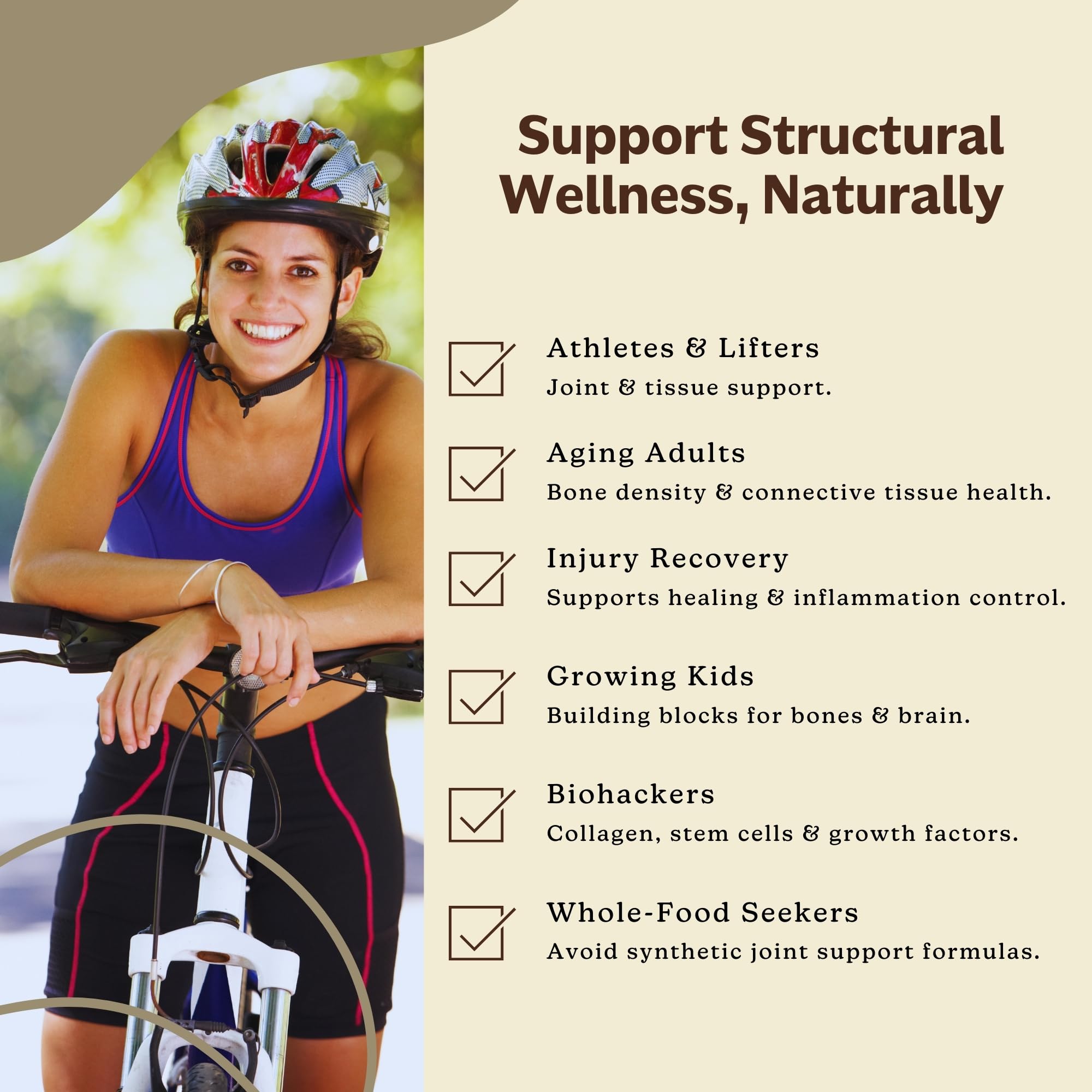 MK Supplements mineral-rich bone and marrow support for teeth health.