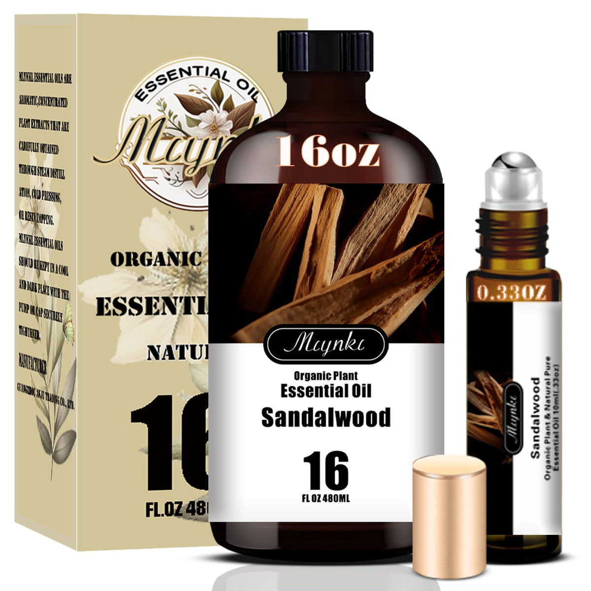 Mlynkl sandalwood essential oil bottle pour for calming diffuser sessions