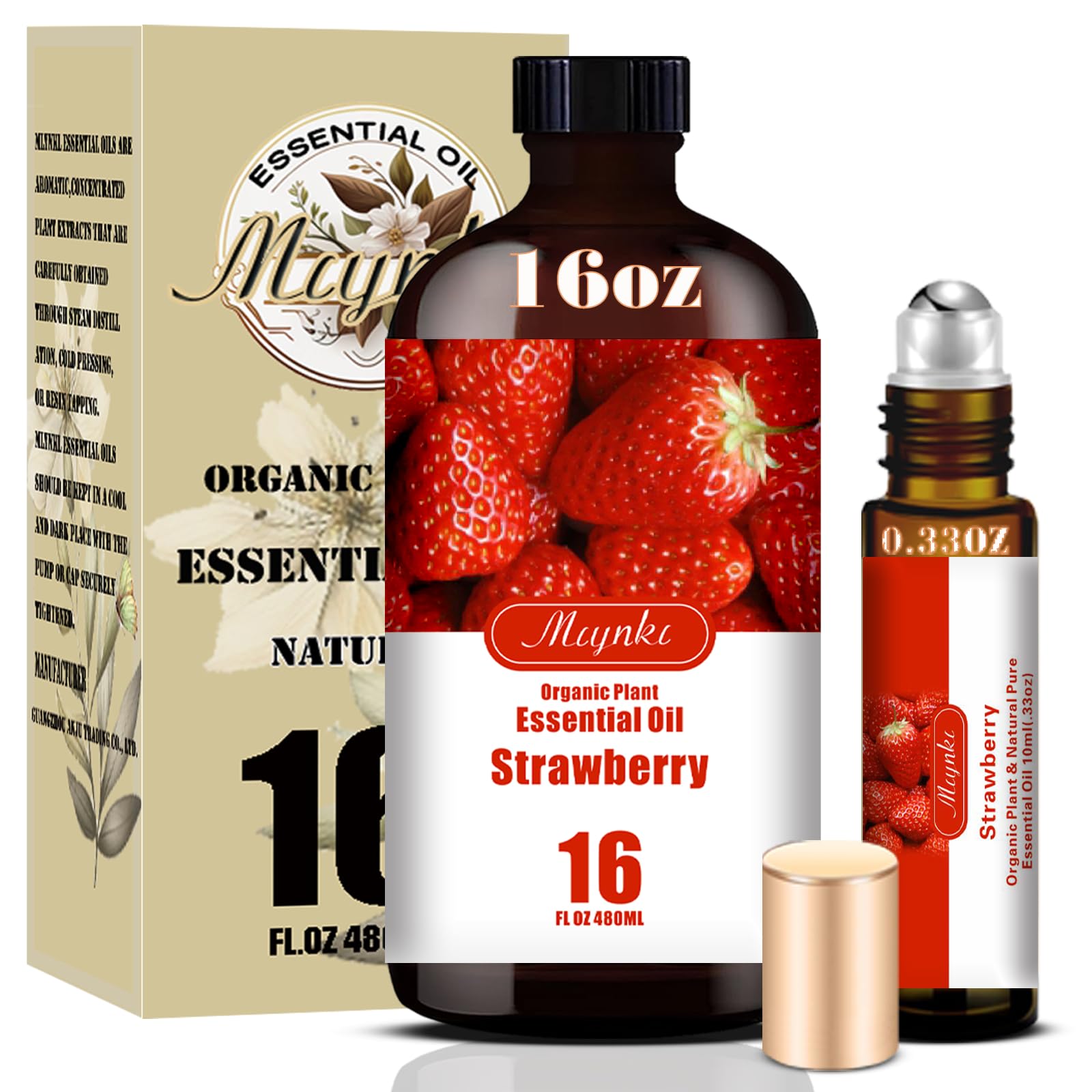MLYNKL Strawberry essential oil bottle for long-lasting fragrance at home and crafts.