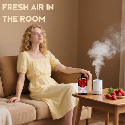 MLYNKL Strawberry fragrance oil diffuser set fills rooms with a sweet aroma.