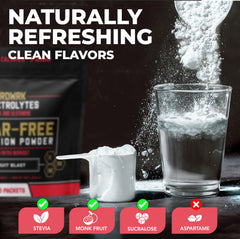 MMA Nutrition HRDWRK travel-friendly electrolyte packets in a gym bag
