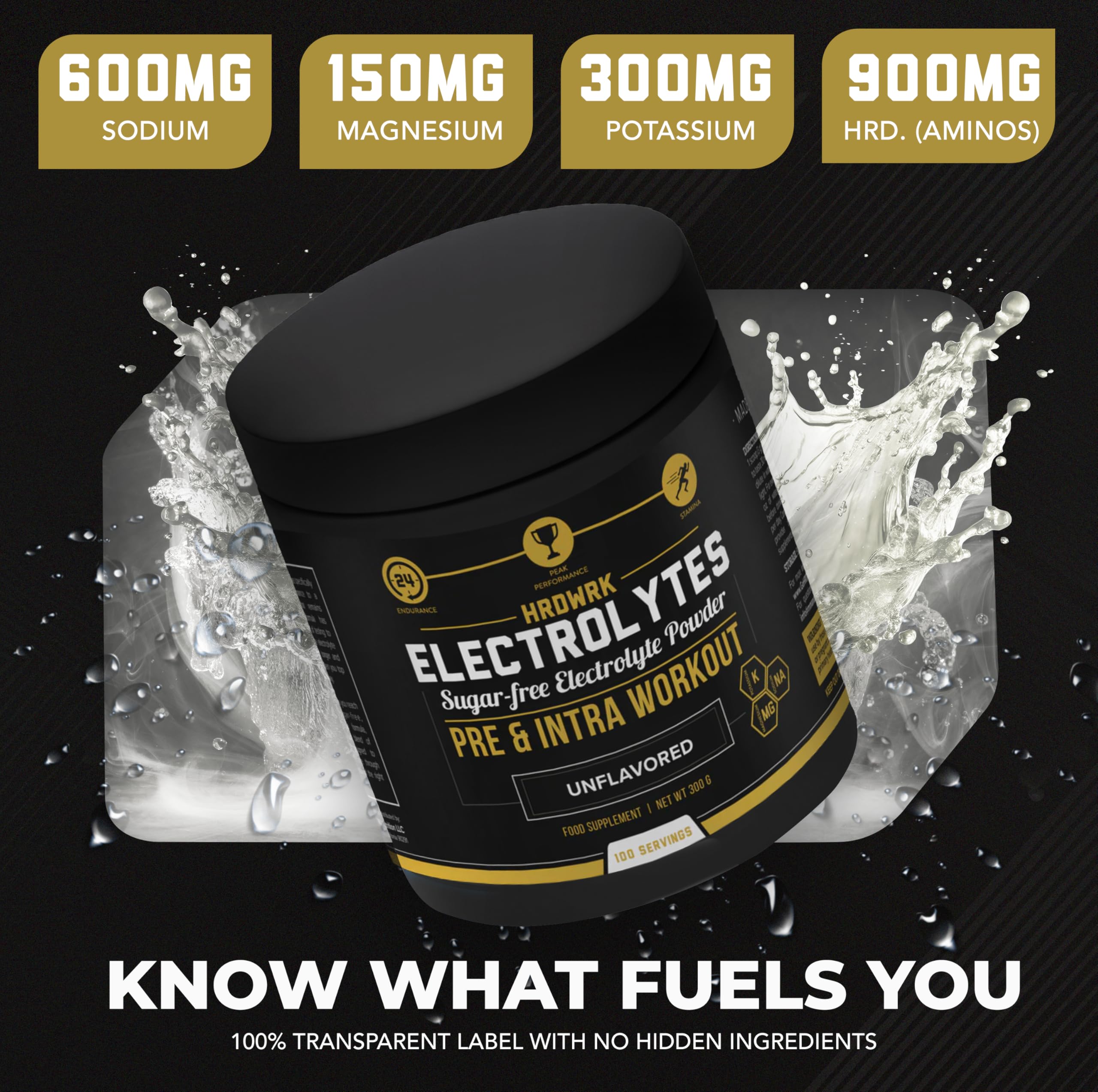 MMA Nutrition HRDWRK scoop illustrates easy measurement for precise hydration