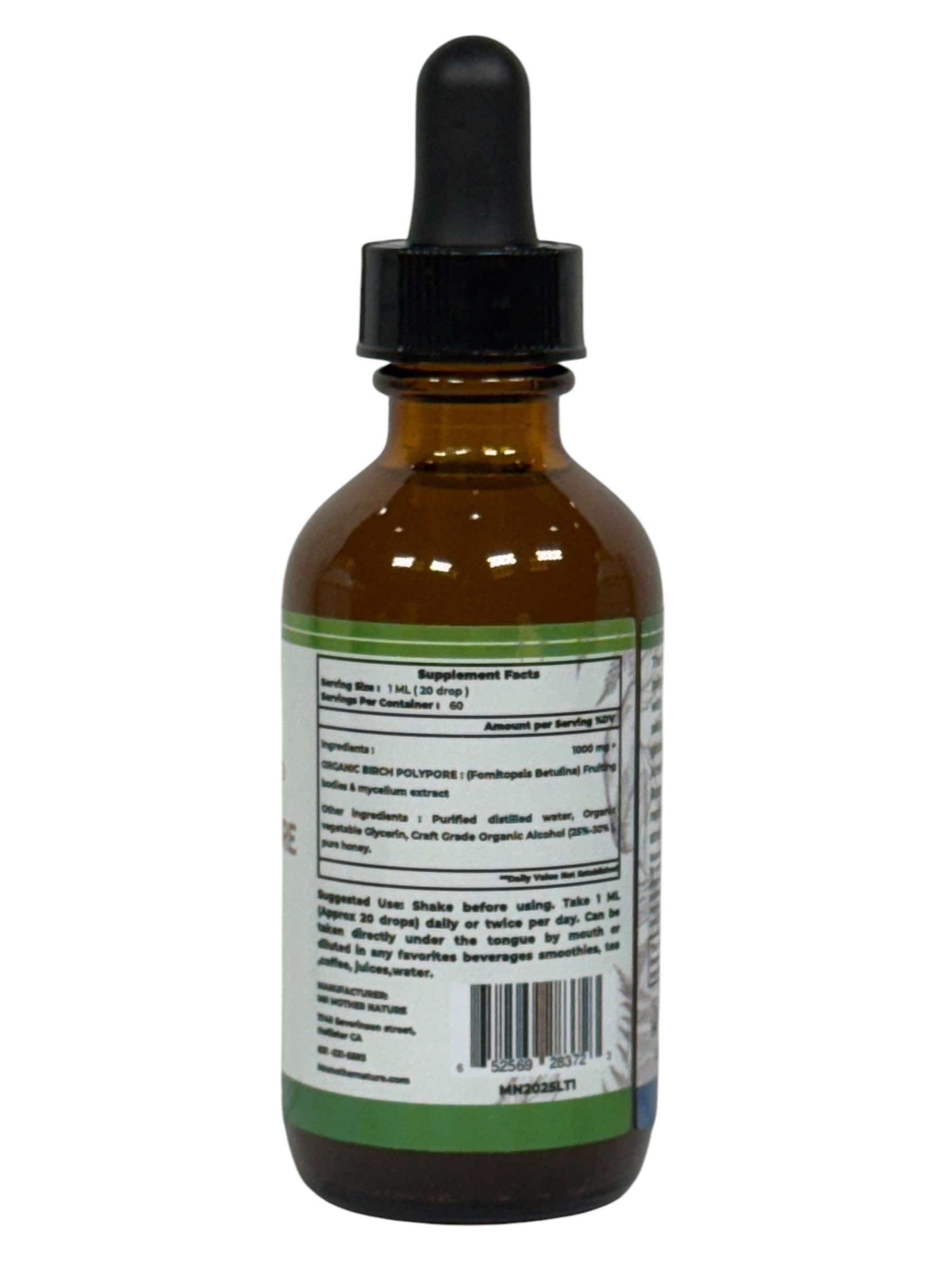 MN Mother Nature Birch Polypore herbal drops designed for convenient daily use