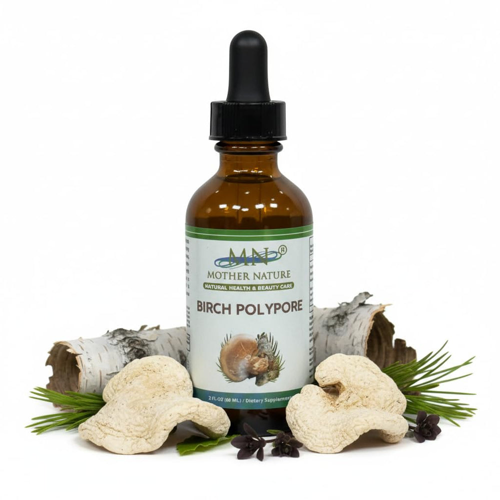 MN Mother Nature Birch Polypore liquid bottle pour for easy daily use