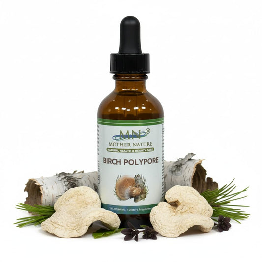 MN Mother Nature Birch Polypore liquid bottle pour for easy daily use