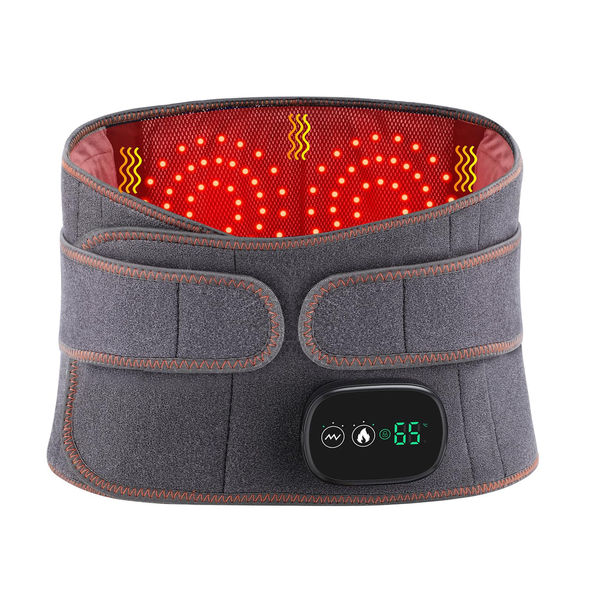 MOAJAZA heated back brace with cordless heat pad for portable warmth anywhere.