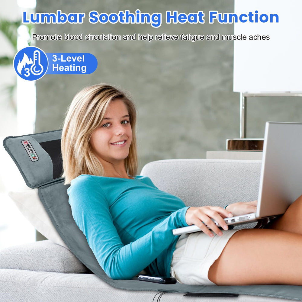 Moclever heated lumbar section on massage mat for targeted warmth