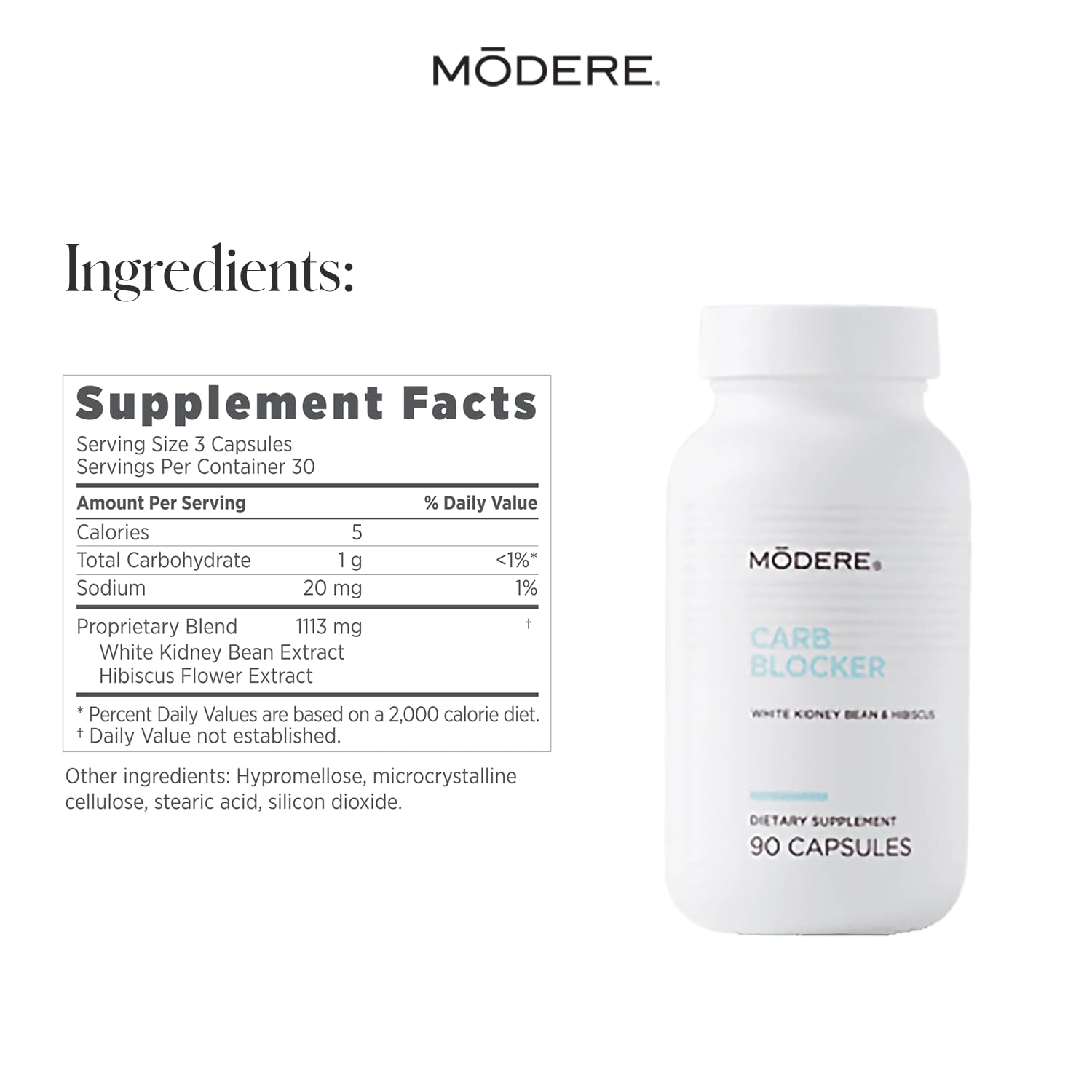 Modere Carb Blocker travel pack bottle ready for trips.