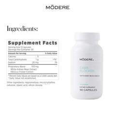 Modere Carb Blocker travel pack bottle ready for trips.