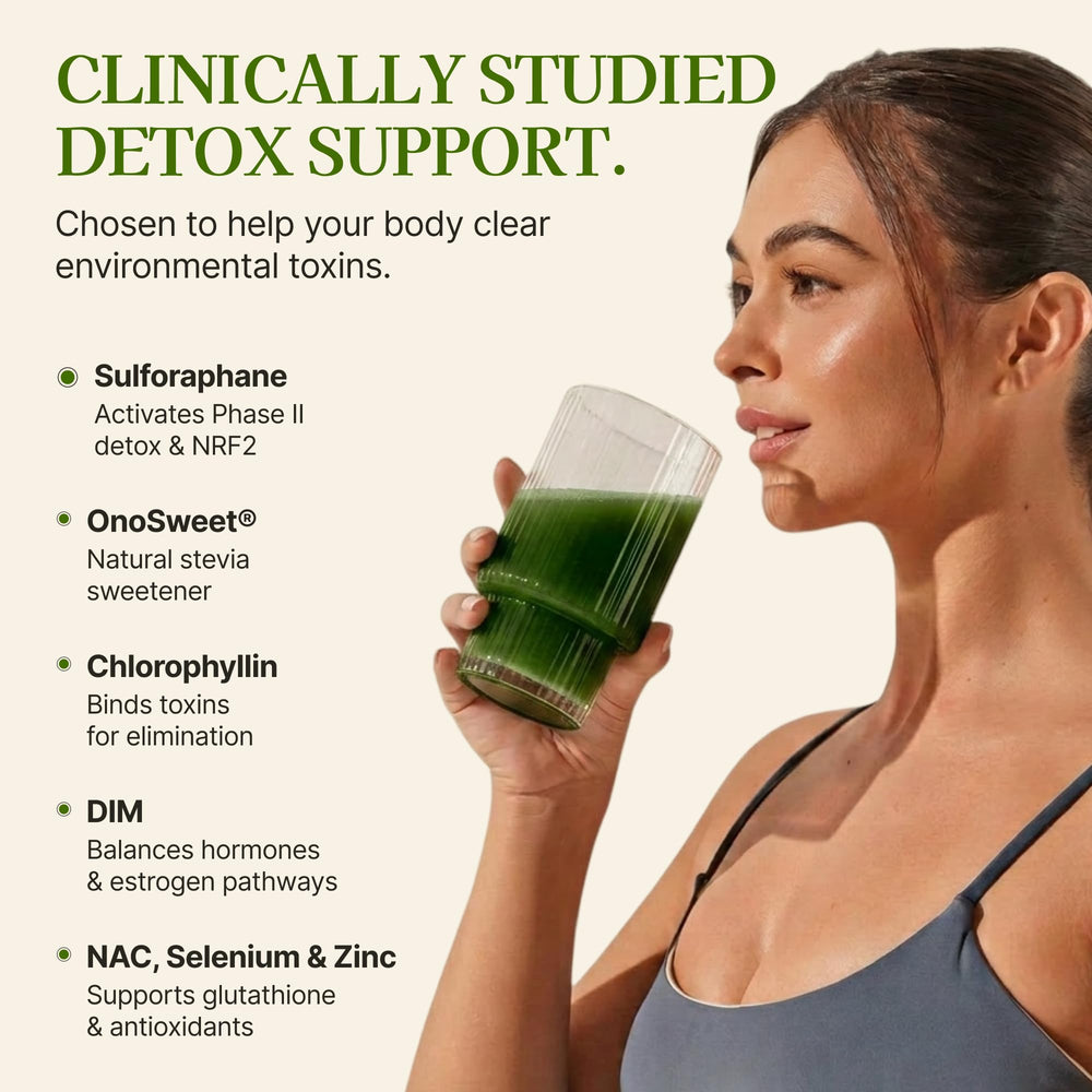 Modern Antidote Modern Toxin Detox Powder mixing glass with prepared drink