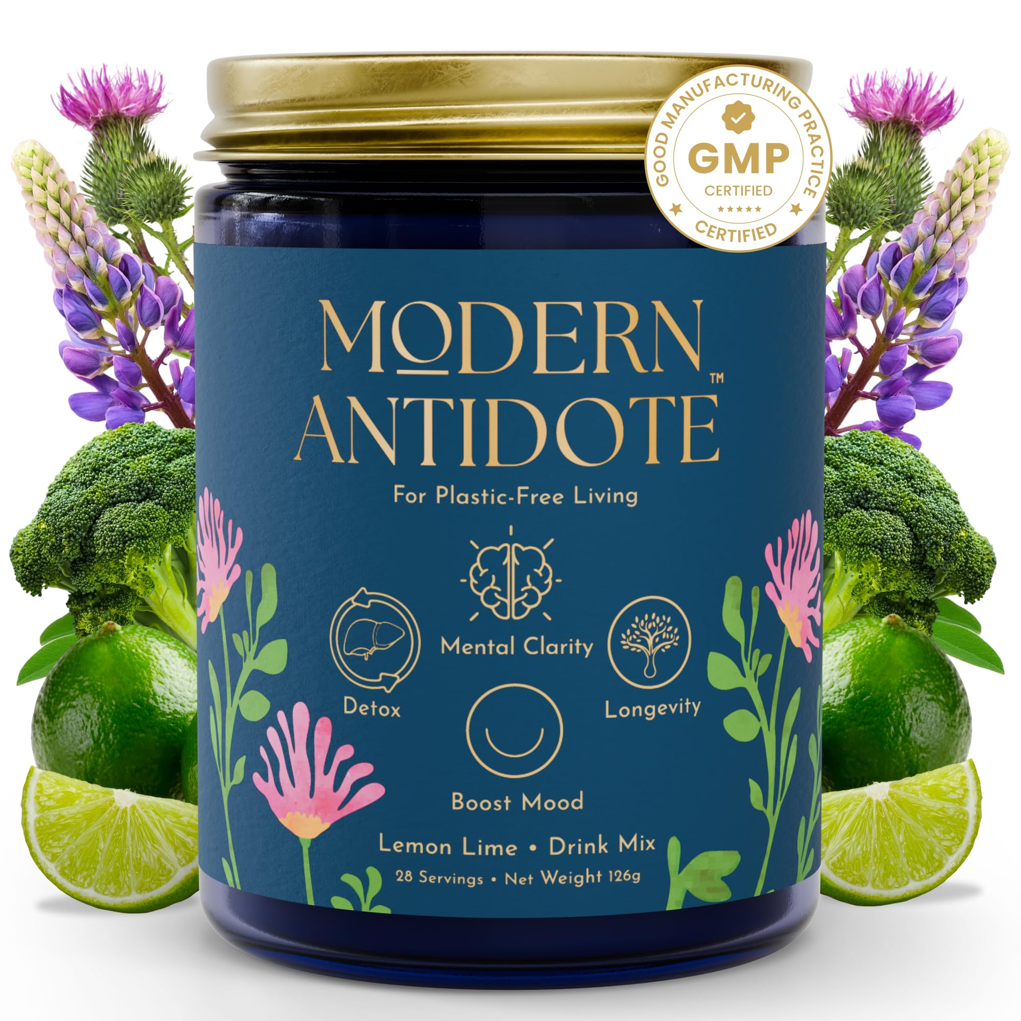 Modern Antidote Modern Toxin Detox Powder tub front for daily detox support