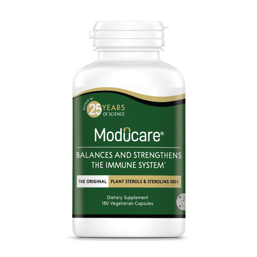 Moducare Daily Immune Support bottle with capsules and plant sterols.