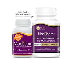 Moducare chewables dispensed for easy daily immune support.