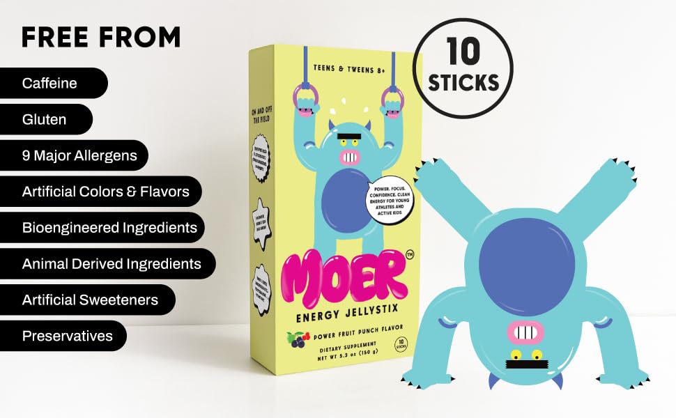 MOER Energy JellyStix Ingredients Panel highlighting Vitamin B-Complex and Magnesium
