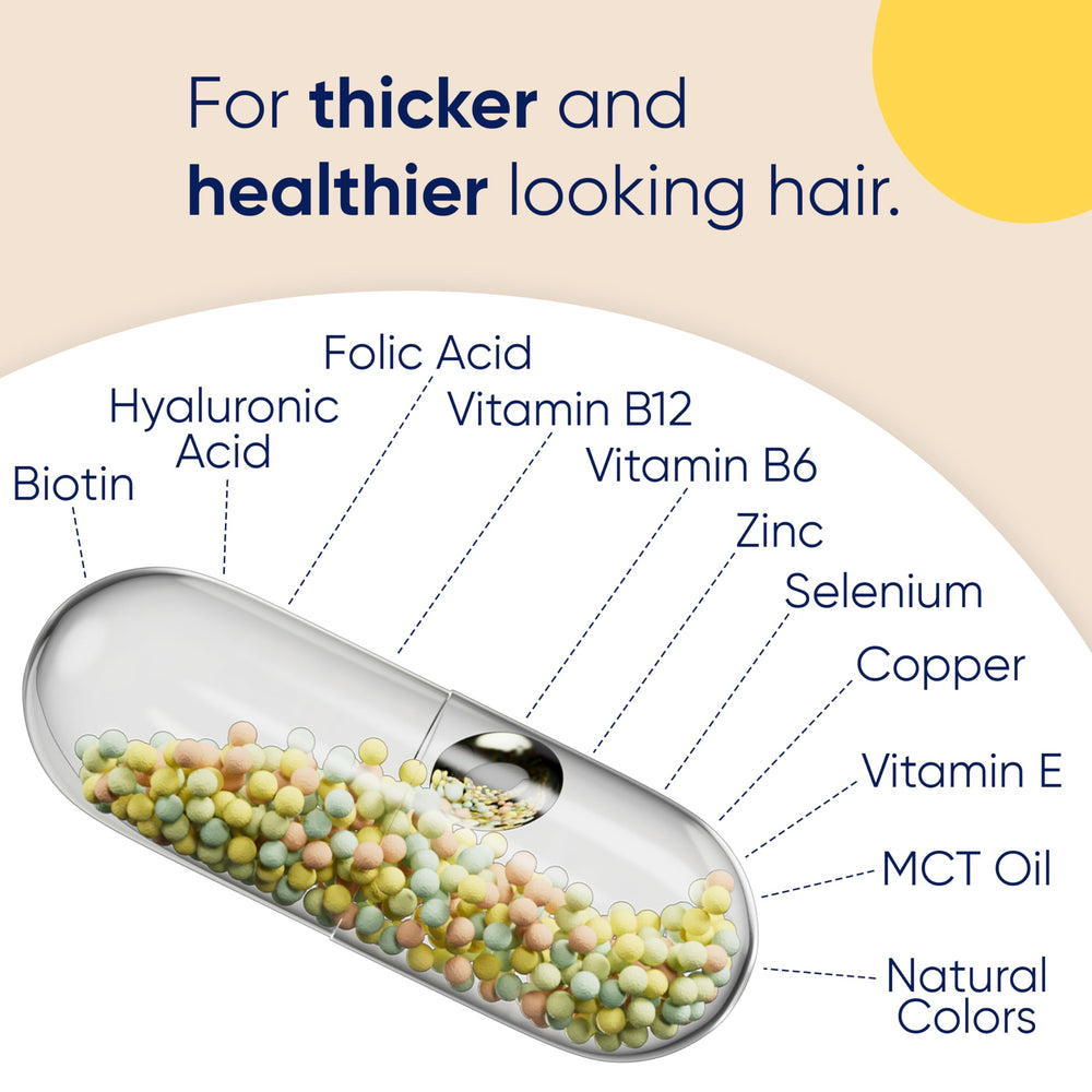 Moerie skin and nails benefit shown through capsules for stronger nails.