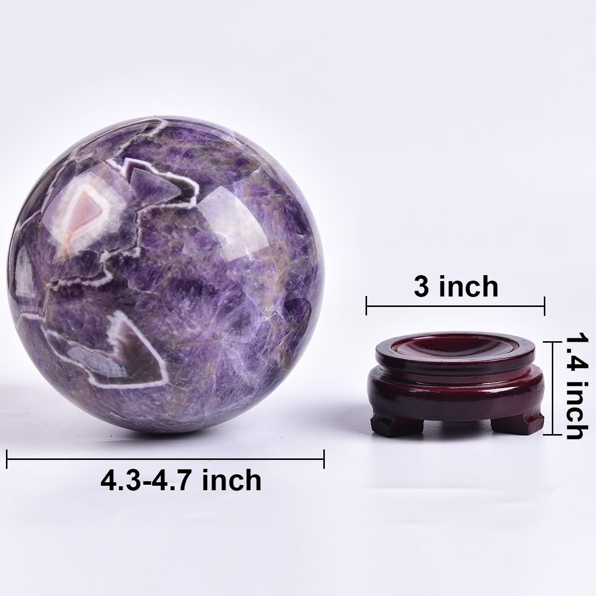 MOGEMT amethyst ball gift packaging ideal for housewarmings and special occasions