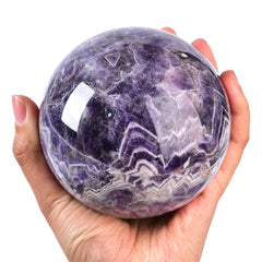 MOGEMT Dream Amethyst Crystal Ball, 90-100mm, ideal for meditation focus.