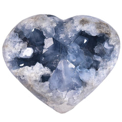 MOGEMT blue celestite geode heart 4-6 lb serene centerpiece