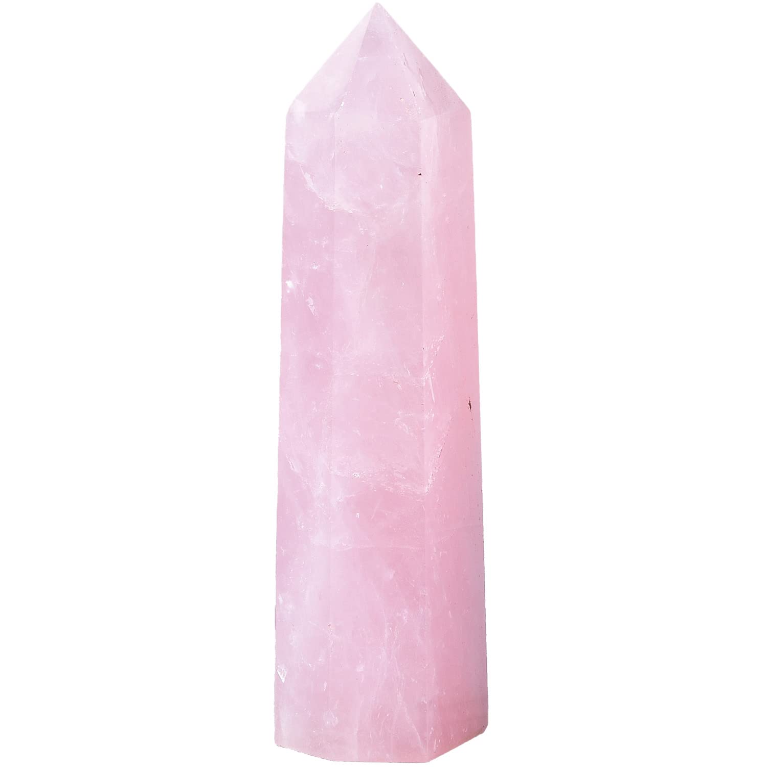MOGEMT Rose Quartz wand close-up highlights natural facets and soft pink color