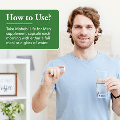 MOHEBI LIFE label detail highlighting clean formulation