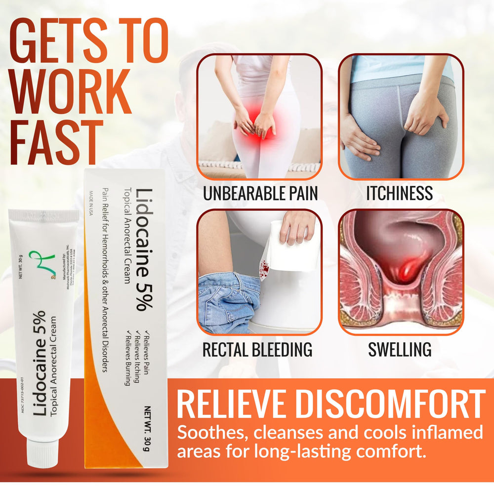 MOHNARK hemorrhoid cream application swatch suggests smooth texture for easy spreading.