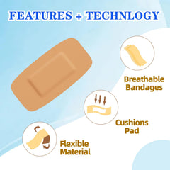 Moiscckel waterproof bandage feature highlights protection against water and moisture.