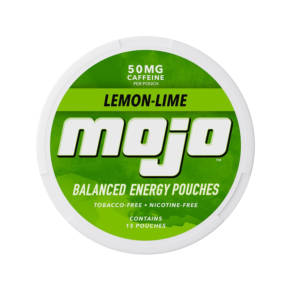 MOJO Balanced Energy Pouches Lemon Lime close-up showcasing flavor and portable energy