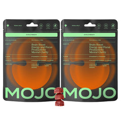Mojo Extra Strength Focus Gummies bottle with Lion’s Mane for sustained attention