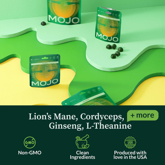 Mojo Focus Gummies 3-pack packaging supports easy daily use and consistent routines