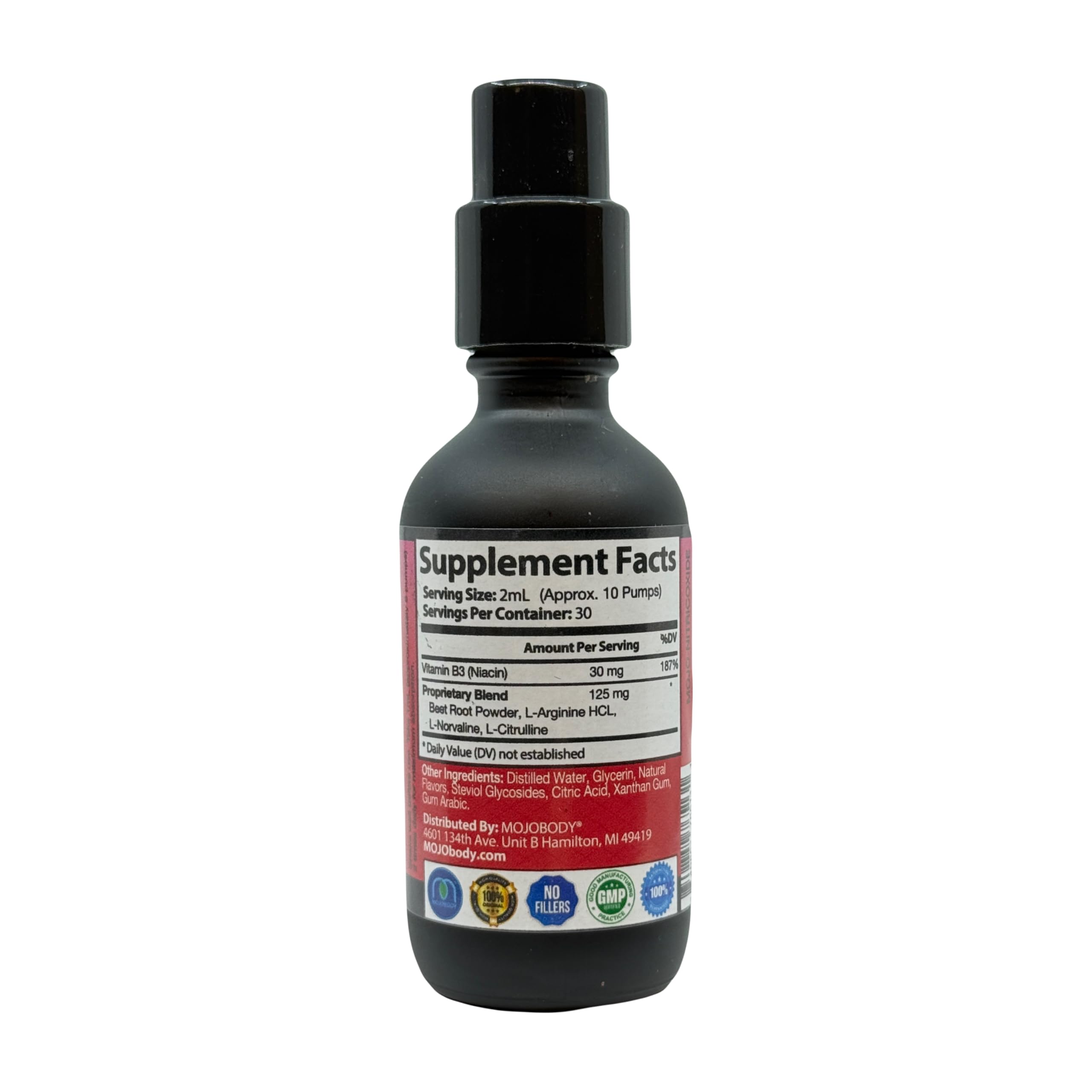 MOJObody Nano Nitric Oxide 2oz in use, highlighting quick access