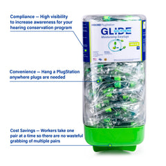 Glide Moldex Soothers distinctive colored streaks indicate Moldex quality.