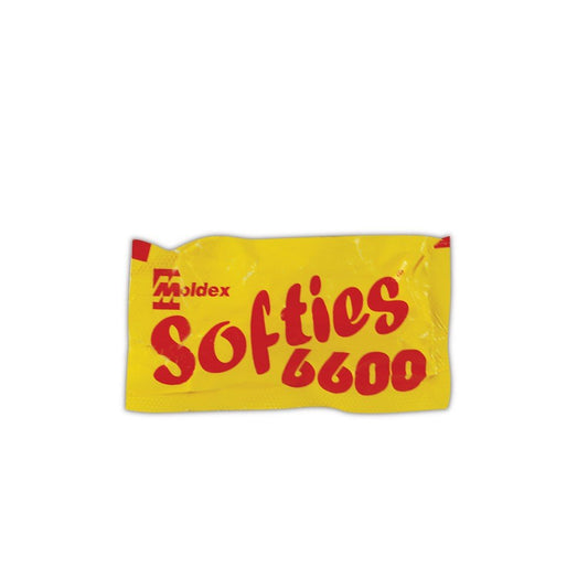 Moldex Softies earplug orange with smooth outer surface reduces irritation during repeated insertions