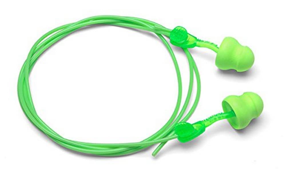Moldex M6945 twist earplugs in green offering customizable fit and improved noise reduction.
