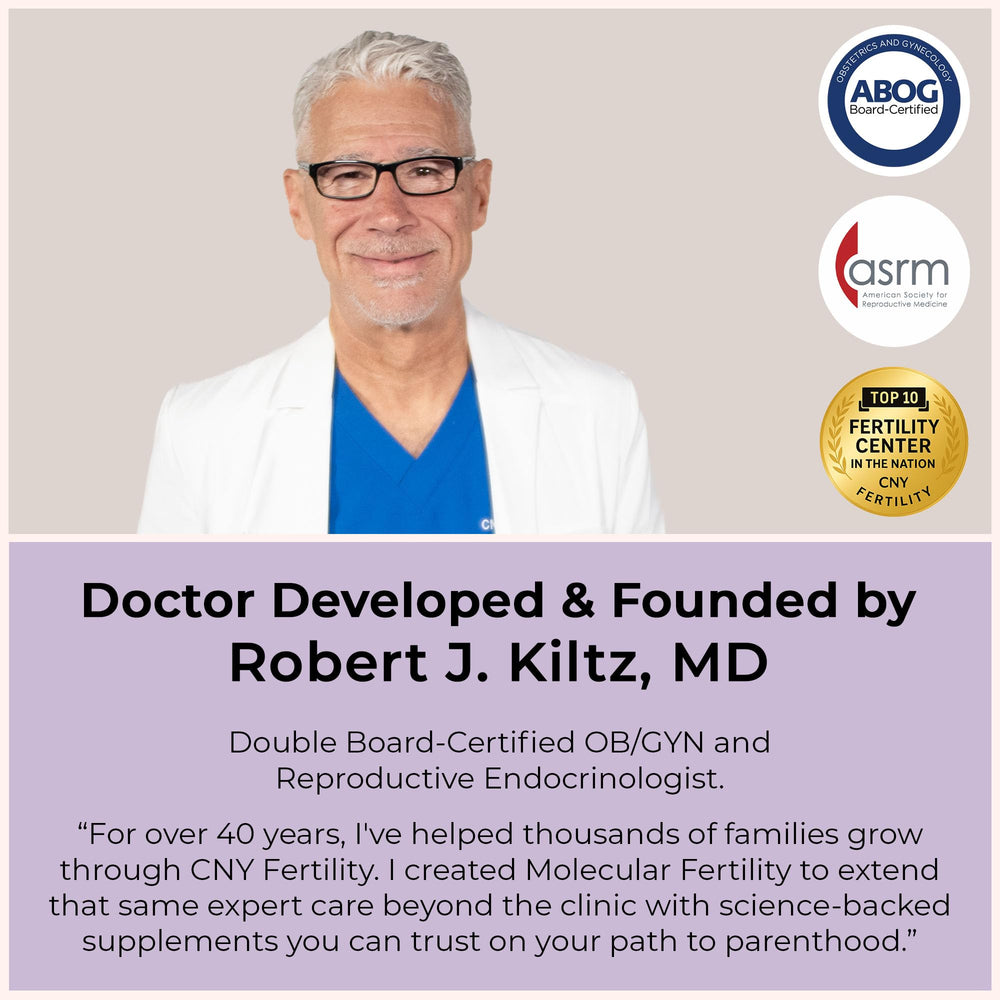 Molecular Fertility made in USA seal signifies trusted manufacturing.