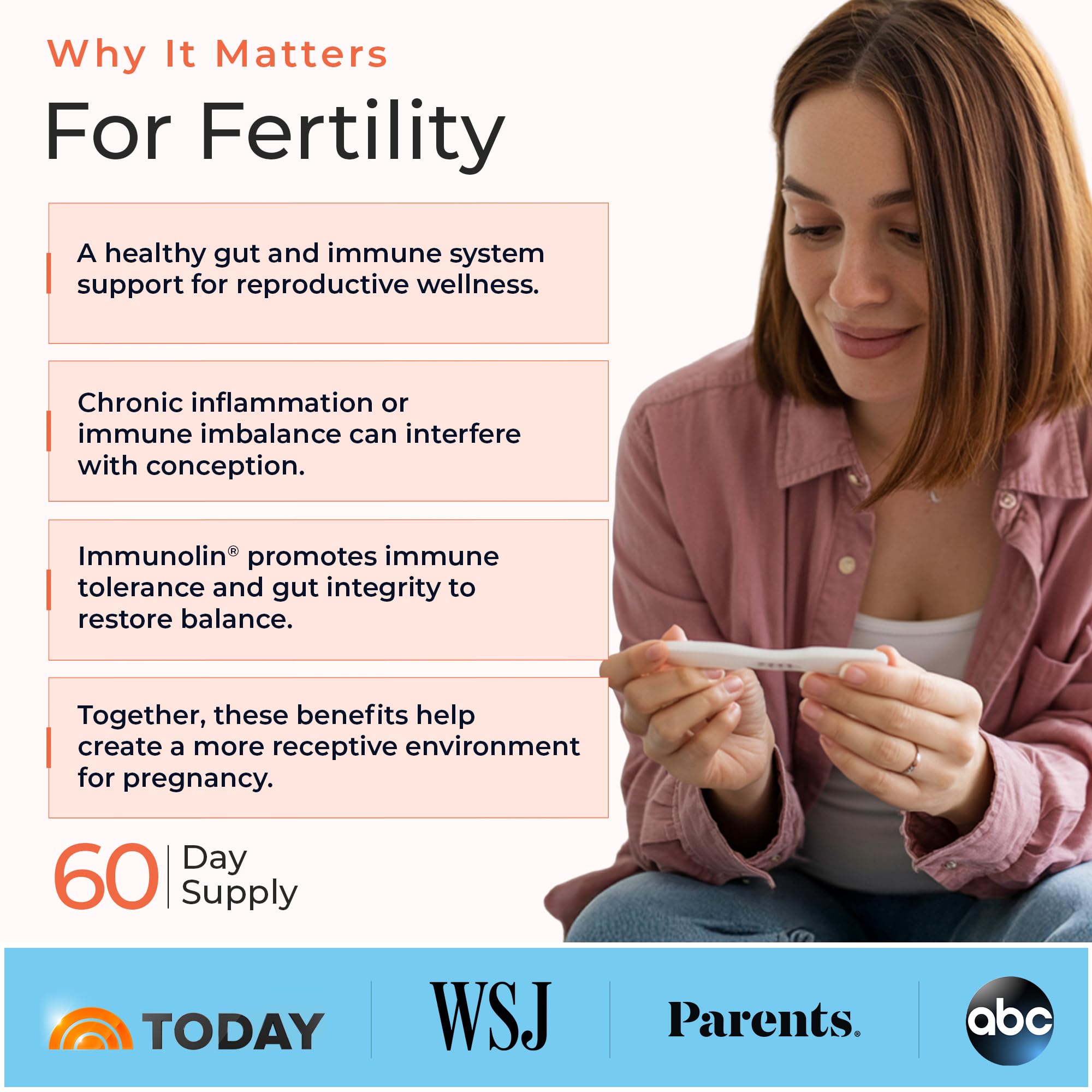 Dairy-free icons on Molecular Fertility Immunoglobulin packaging